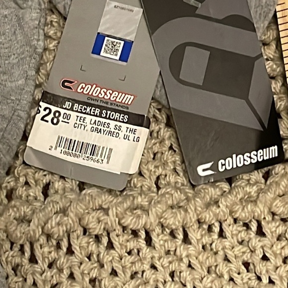 COLOSSEUM Ladies SS , THE CITY LOUISVILLE‎ CARDINALS with LOGO TEE SZ LARGE GRAY - Picture 3 of 12